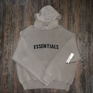 Fear of God (F/W20) Taupe Pullover Knit Hoodie